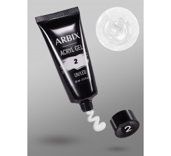 Акрил гель Поли гель ARBIX UV/LED acryl gel 30ml professional 02 прозрачный Poly gel