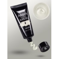 Акрил гель Поли гель ARBIX UV/LED acryl gel 30ml professional 03 молочный Poly gel