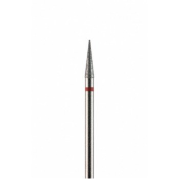 Фреза алмазная конусная заостренная тонкая красная мелкая зернистость диаметр 2,3 мм (023) ИГЛА