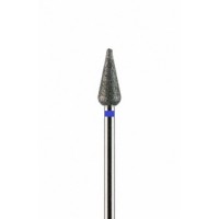 Фреза алмазная почка длинная закругленная синяя средняя зернистость диаметр  5,0 мм (050) почковидная