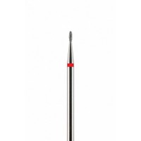 Фреза алмазная почковидная красная мелкая зернистость диаметр 1,2 мм (012) почка