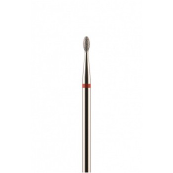 Фреза алмазная почковидная красная мелкая зернистость диаметр 1,8 мм (018) почка