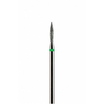 Фреза алмазная формы пламя зеленая крупная зернистость диаметр 1,6 мм (016)  