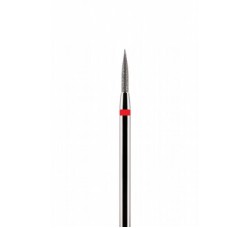 Фреза алмазная цилиндрическая стрельчатый конец красная мелкая зернистость диаметр 1,0 мм (010)  