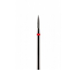 Фреза алмазная цилиндрическая стрельчатый конец красная мелкая зернистость диаметр 1,2 мм (012)  