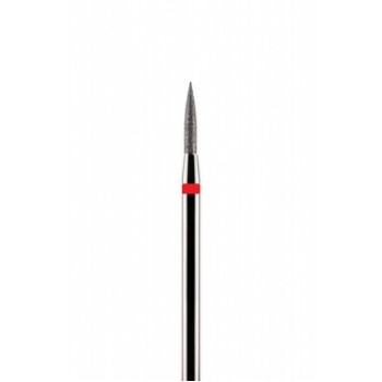 Фреза алмазная цилиндрическая стрельчатый конец красная мелкая зернистость диаметр 1,2 мм (012)  