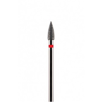 Фреза алмазная цилиндрическая стрельчатый конец красная мелкая зернистость диаметр 3,0 мм (030)  