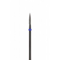 Фреза алмазная цилиндрическая стрельчатый конец синяя средняя зернистость диаметр 1,4 мм (014)  