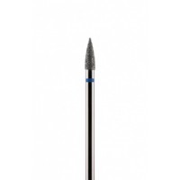 Фреза алмазная цилиндрическая стрельчатый конец синяя средняя зернистость диаметр 2,5 мм (025)  