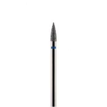 Фреза алмазная цилиндрическая стрельчатый конец синяя средняя зернистость диаметр 2,7 мм (027)  