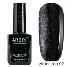 Топовое покрытие Arbix Glitter Top No Sticky №02 с шиммером без липкого слоя 10 мл