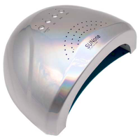 Лампа для гель лака и геля гибридная UV/LED Sun1 48 Вт с ЖК дисплеем Серебро зеркальная Mirror Silver SunOne