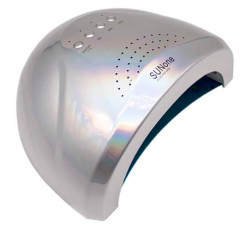 Лампа для гель лака и геля гибридная UV/LED Sun1 48 Вт с ЖК дисплеем Серебро зеркальная Mirror Silver SunOne