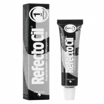 RefectoCil Pure Black №1 — Краска для окрашивания бровей и ресниц (глубокий черный) 15 мл